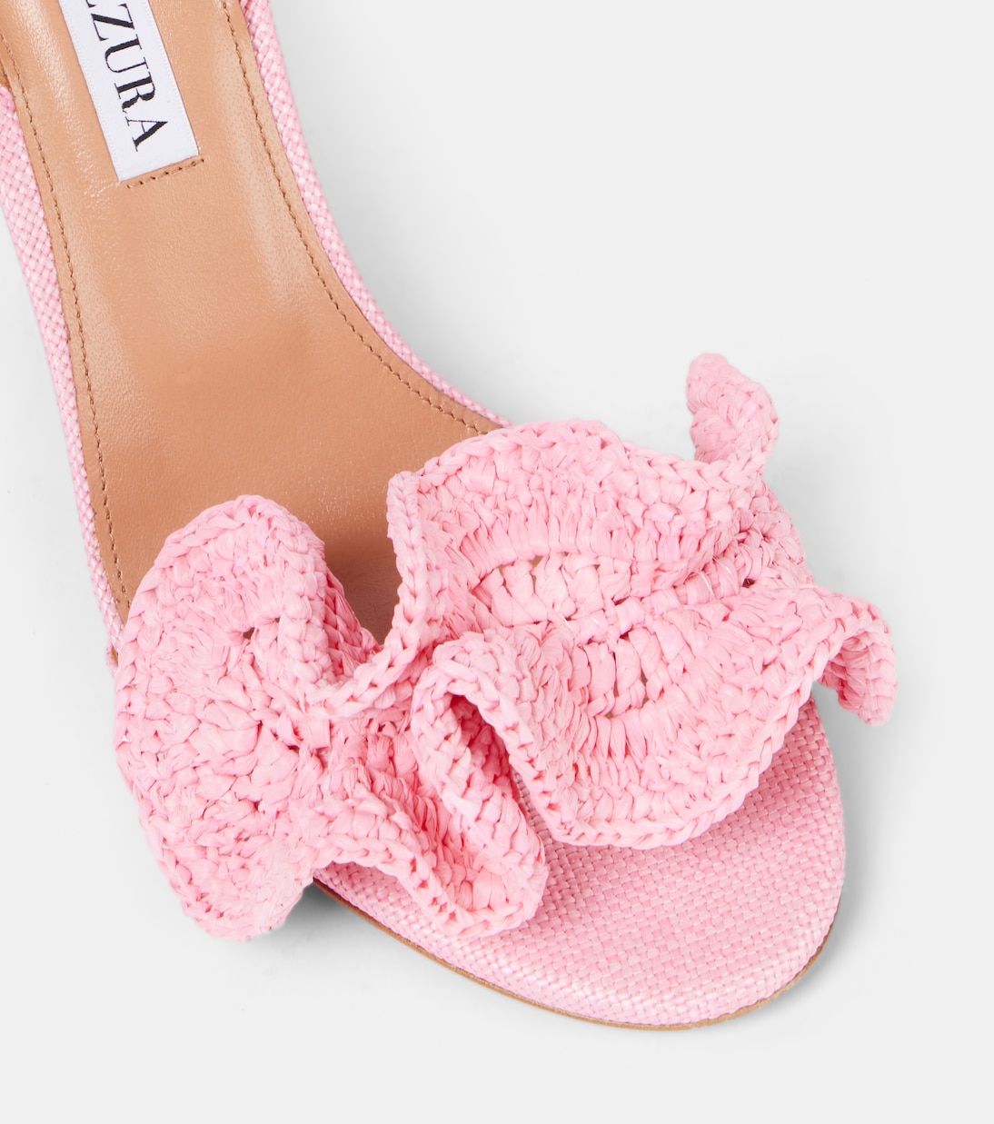 Noches Tropicales 85 raffia sandals | Aquazzura