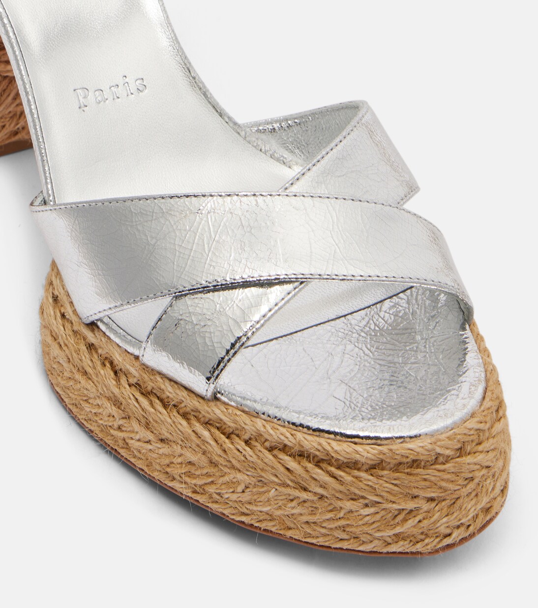 Sandali espadrillas Calakala 85 in pelle metallizzata  | Christian Louboutin