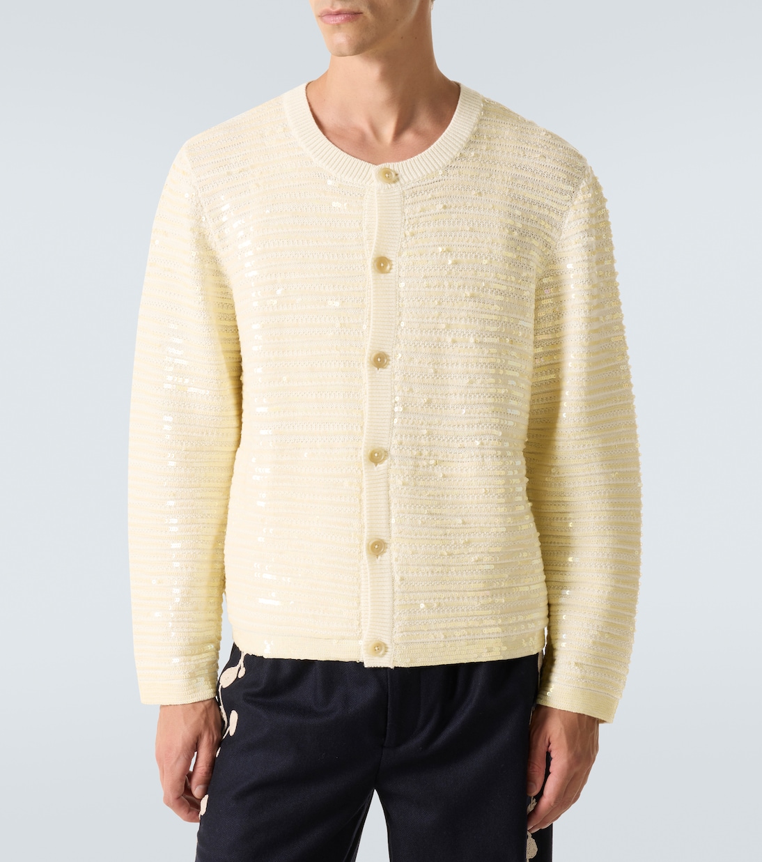Sequin Spotlight embellished wool cardigan | Bode