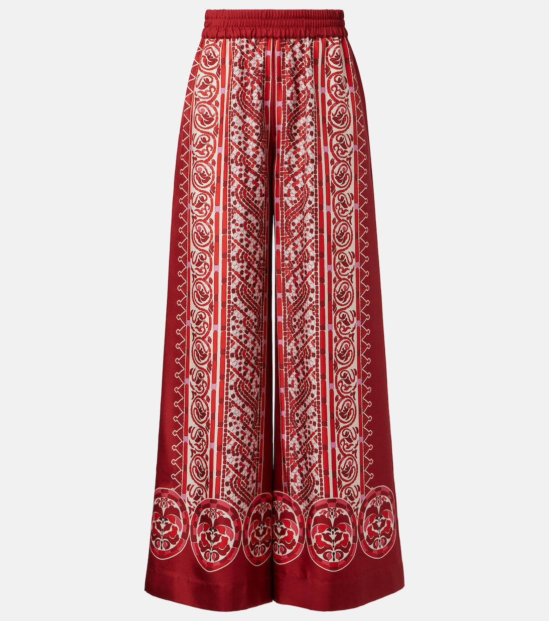 Printed silk twill palazzo pants | La DoubleJ