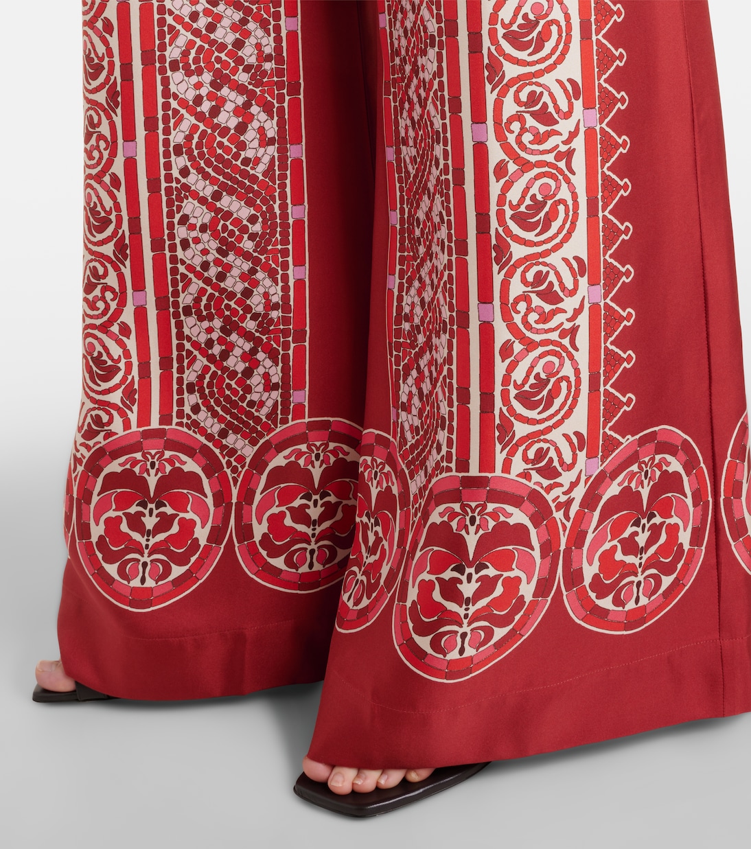 Printed silk twill palazzo pants | La DoubleJ