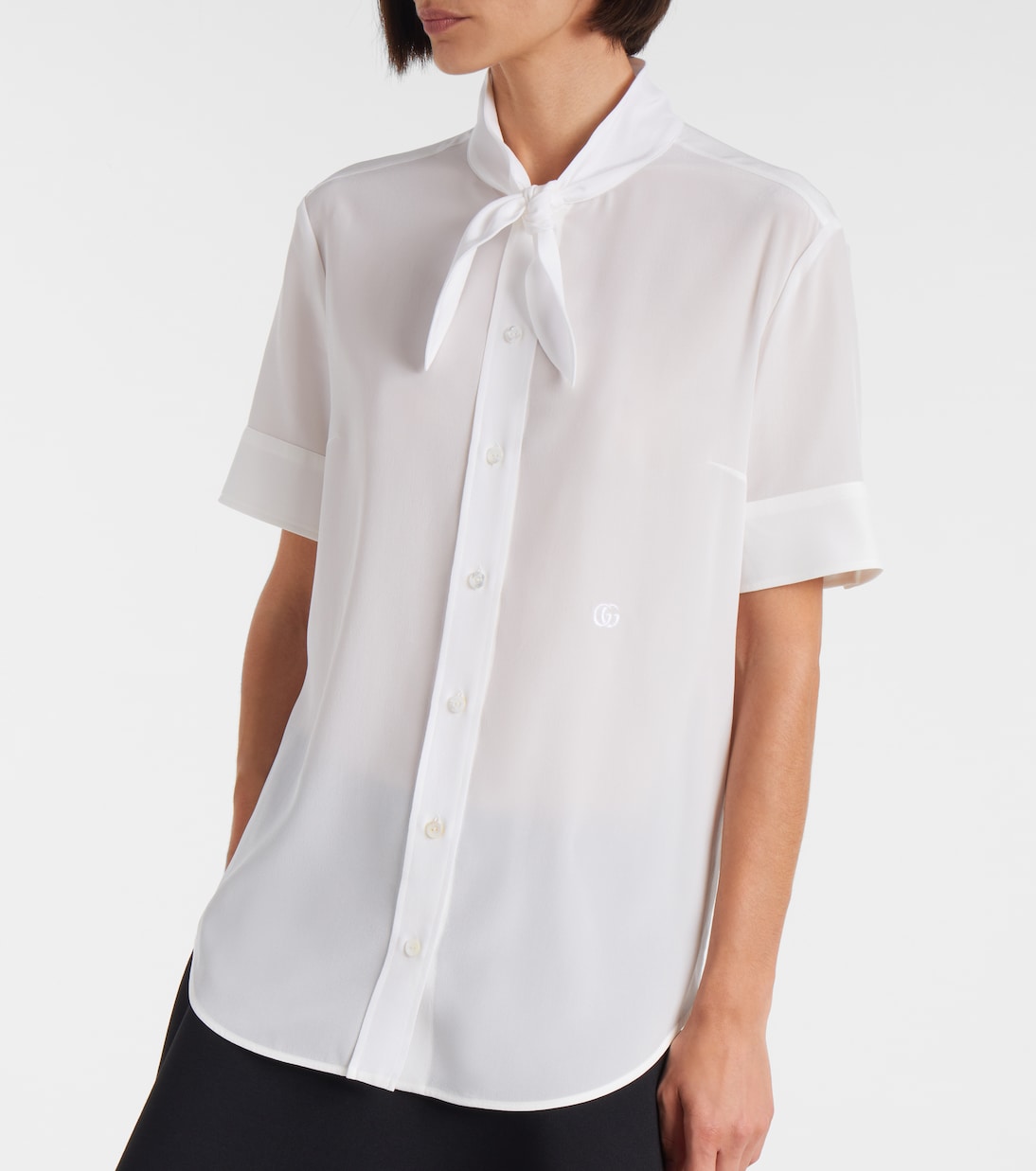 Sheer silk crepe shirt | Gucci