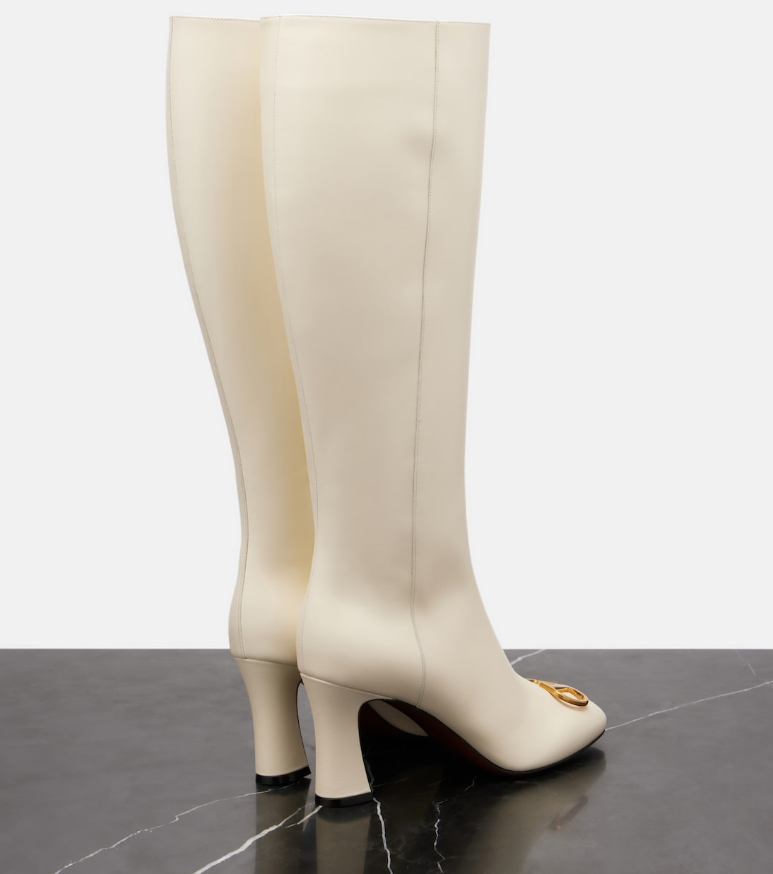 VLogo 80 leather knee-high boots | Valentino Garavani