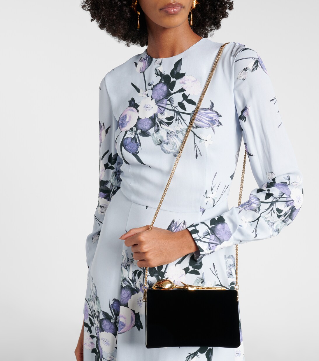 حقيبة كلاتش من المخمل Bloom Mini | Erdem