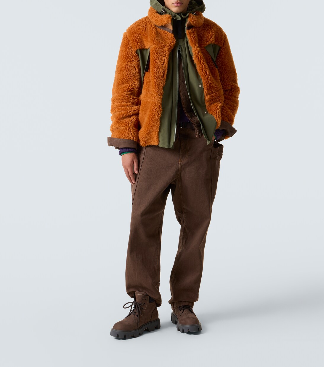 Jacke aus einem Wollgemisch und Canvas | Sacai
