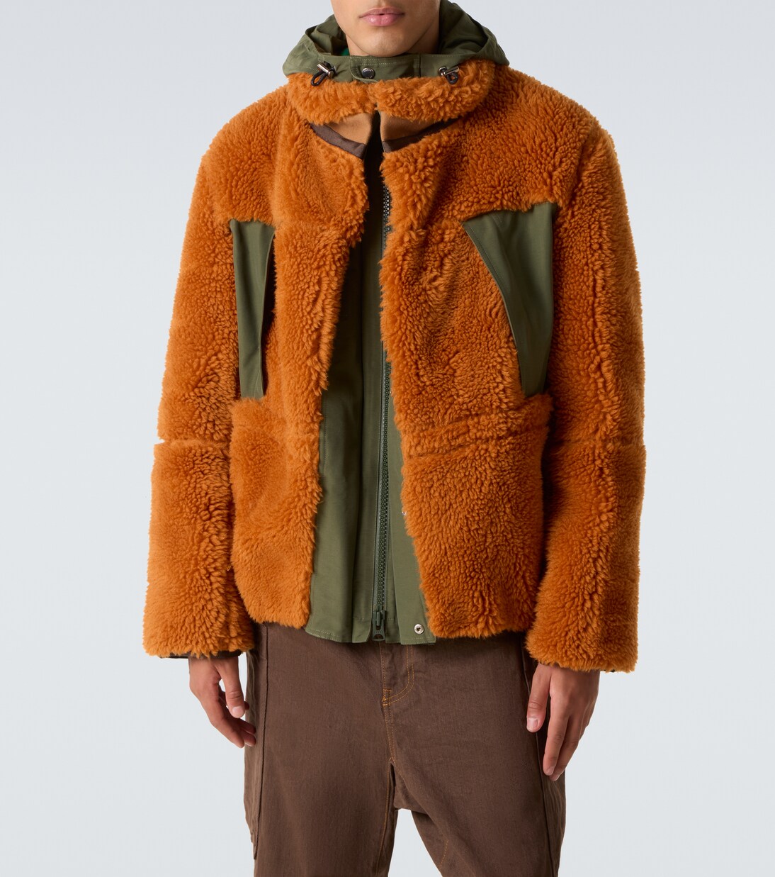 Jacke aus einem Wollgemisch und Canvas | Sacai