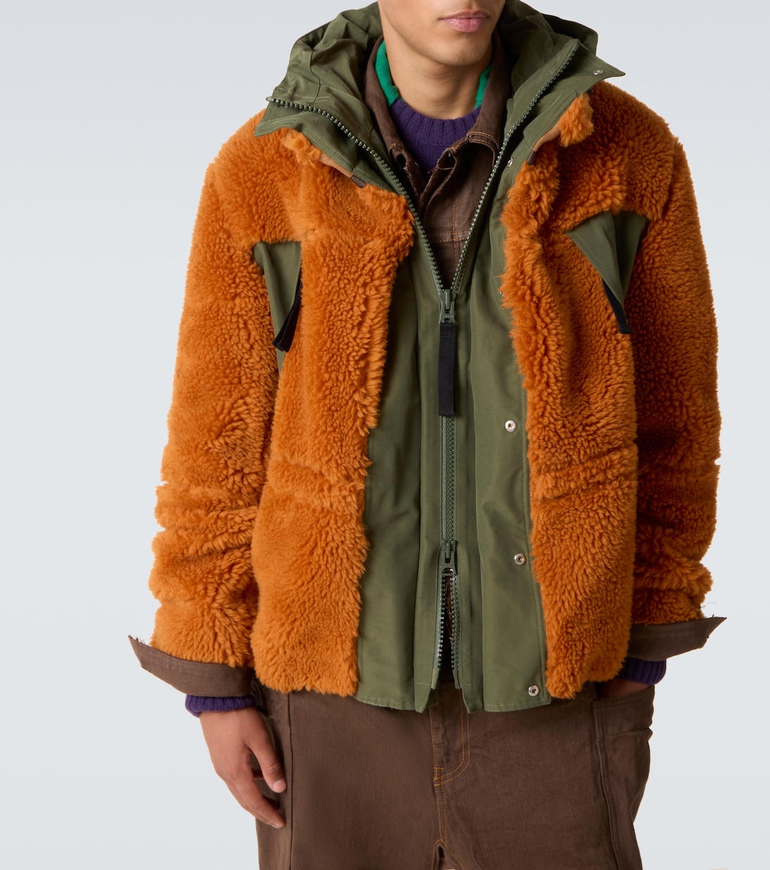 Jacke aus einem Wollgemisch und Canvas | Sacai
