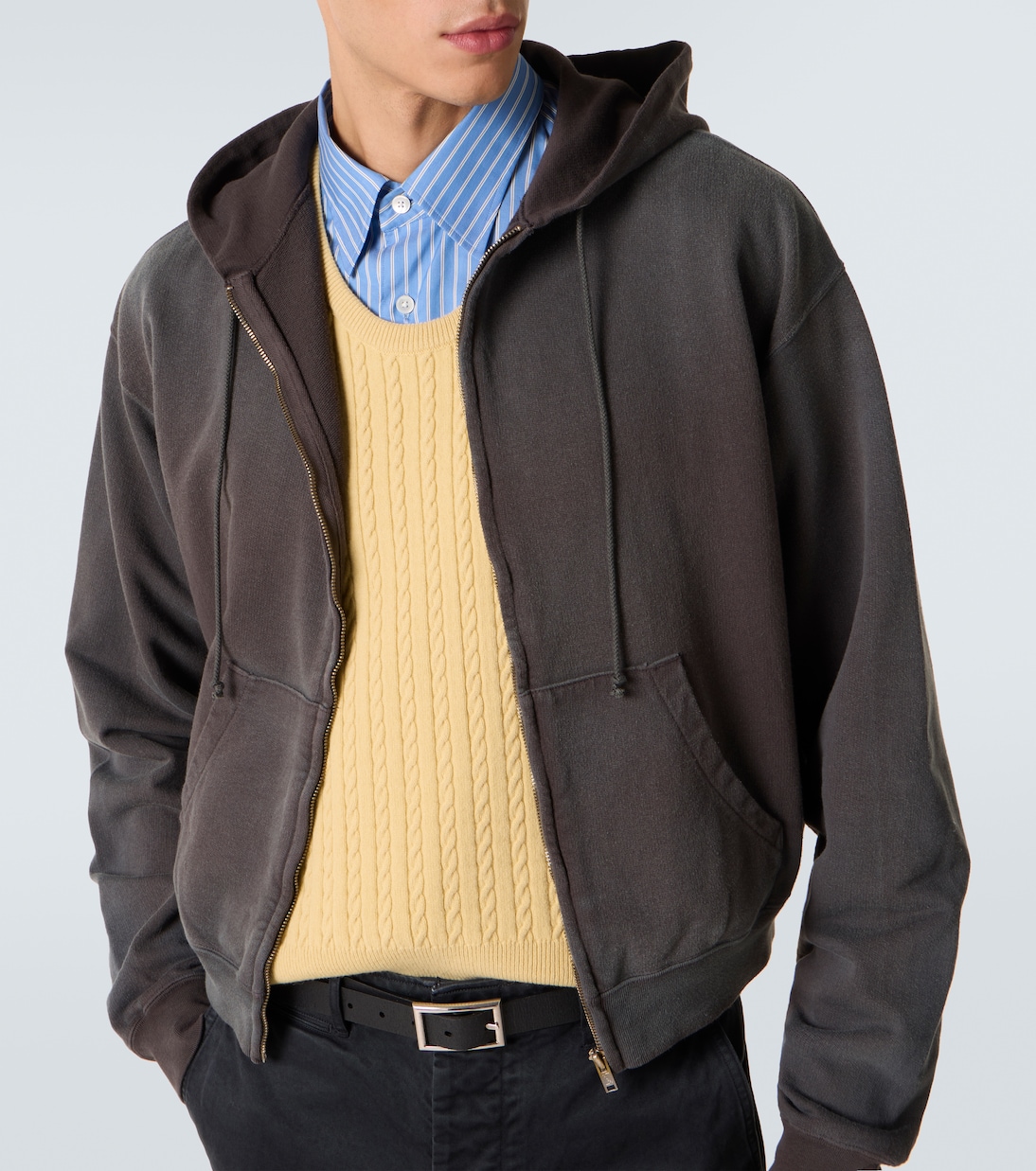 Cotton jersey hoodie | Auralee