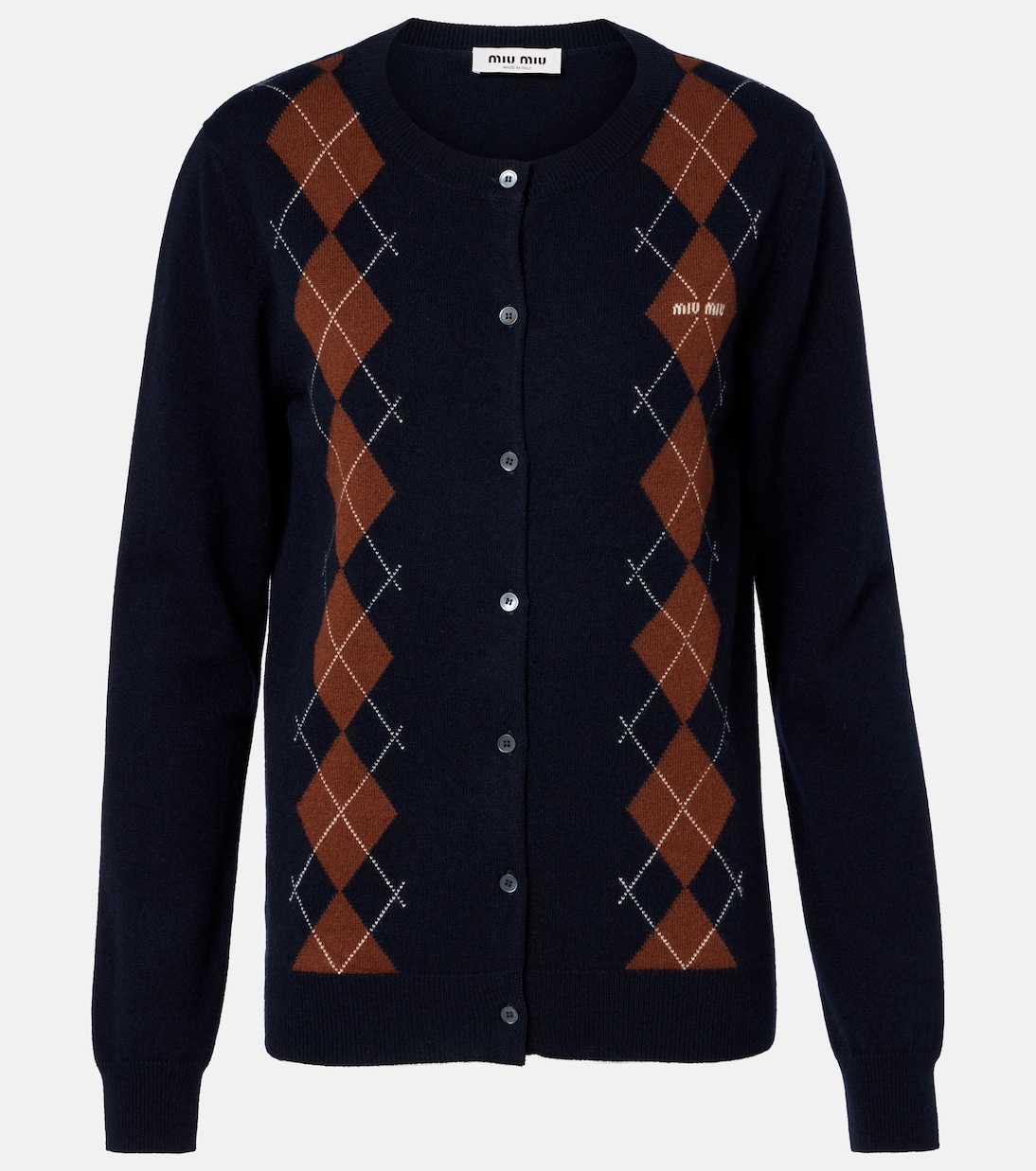 Cárdigan Argyle de cachemir | Miu Miu
