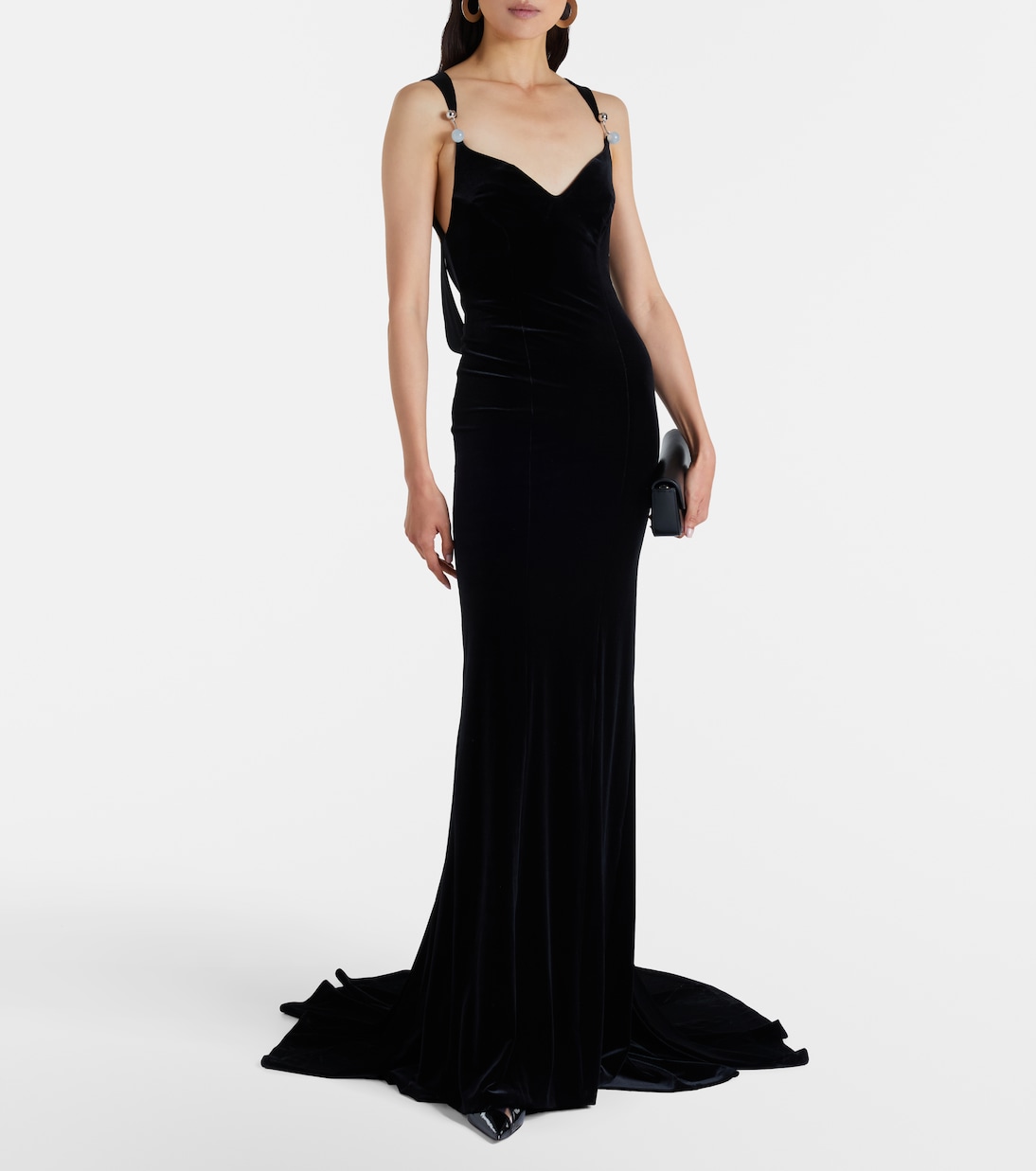 Avedon embellished velvet gown | Galvan