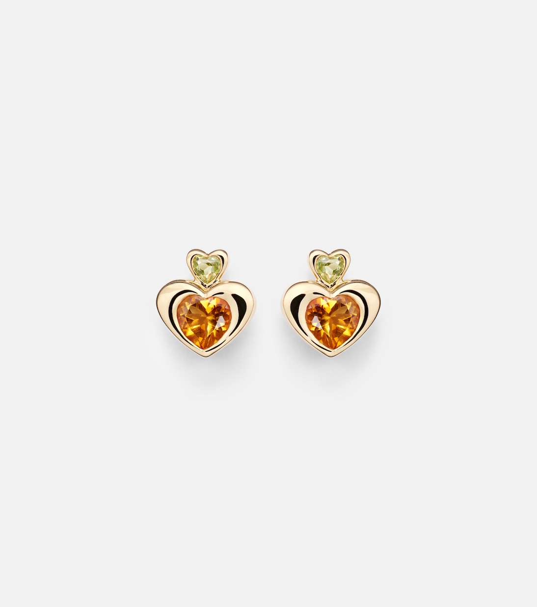 14kt gold single earring with citrine and peridot | Roxanne First