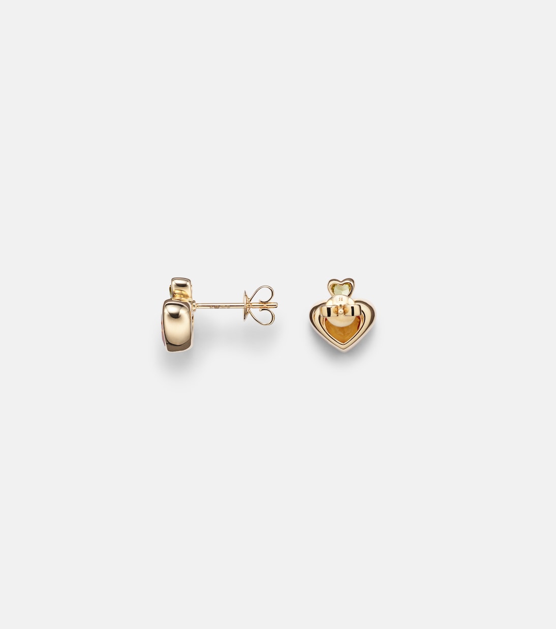 14kt gold single earring with citrine and peridot | Roxanne First