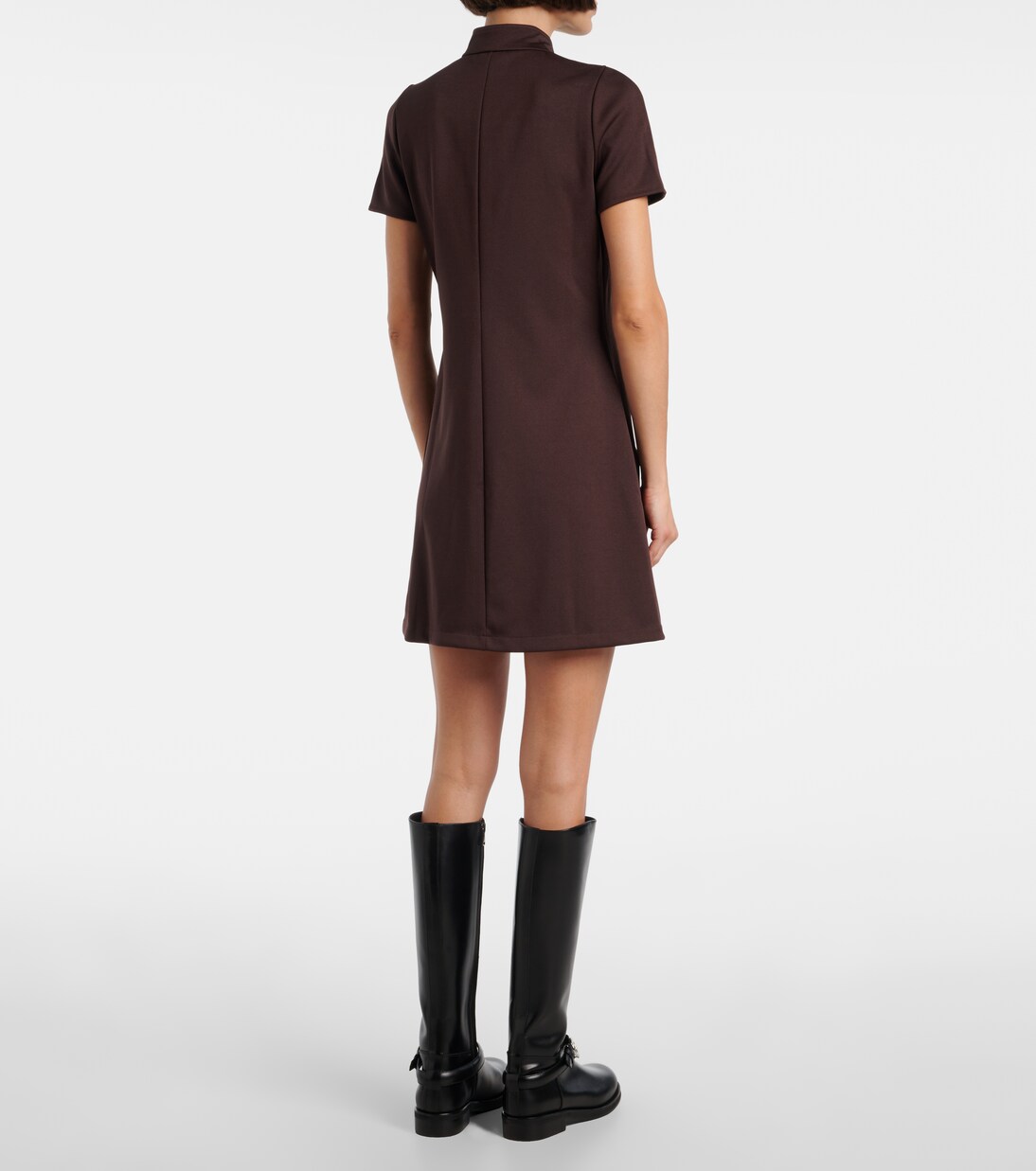 Interlock jersey zip-up minidress | Courrèges