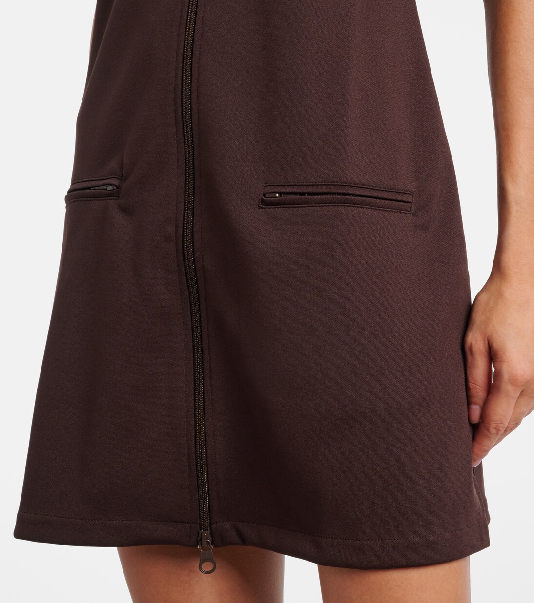 Interlock jersey zip-up minidress | Courrèges
