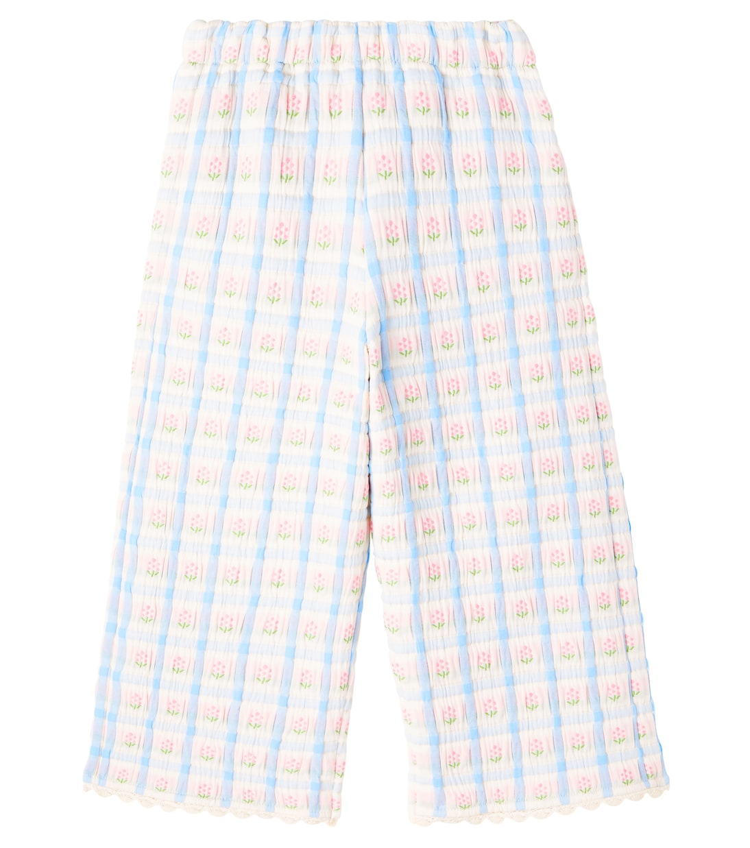 Zora knitted floral cotton-blend pants | Bebe Organic