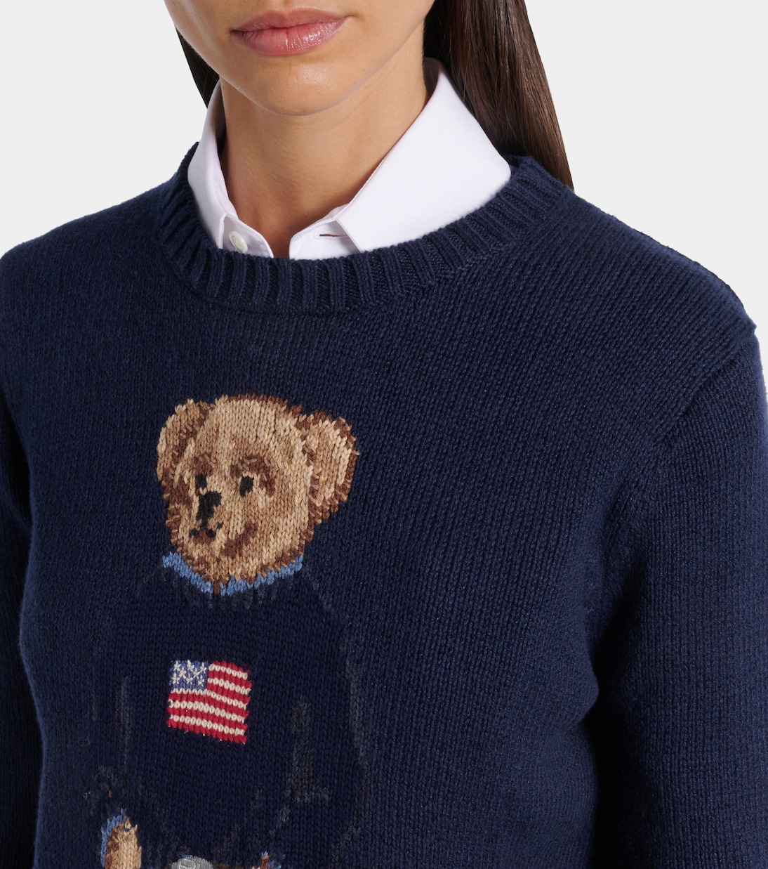 Polo Bear intarsia cotton and linen sweater | Polo Ralph Lauren