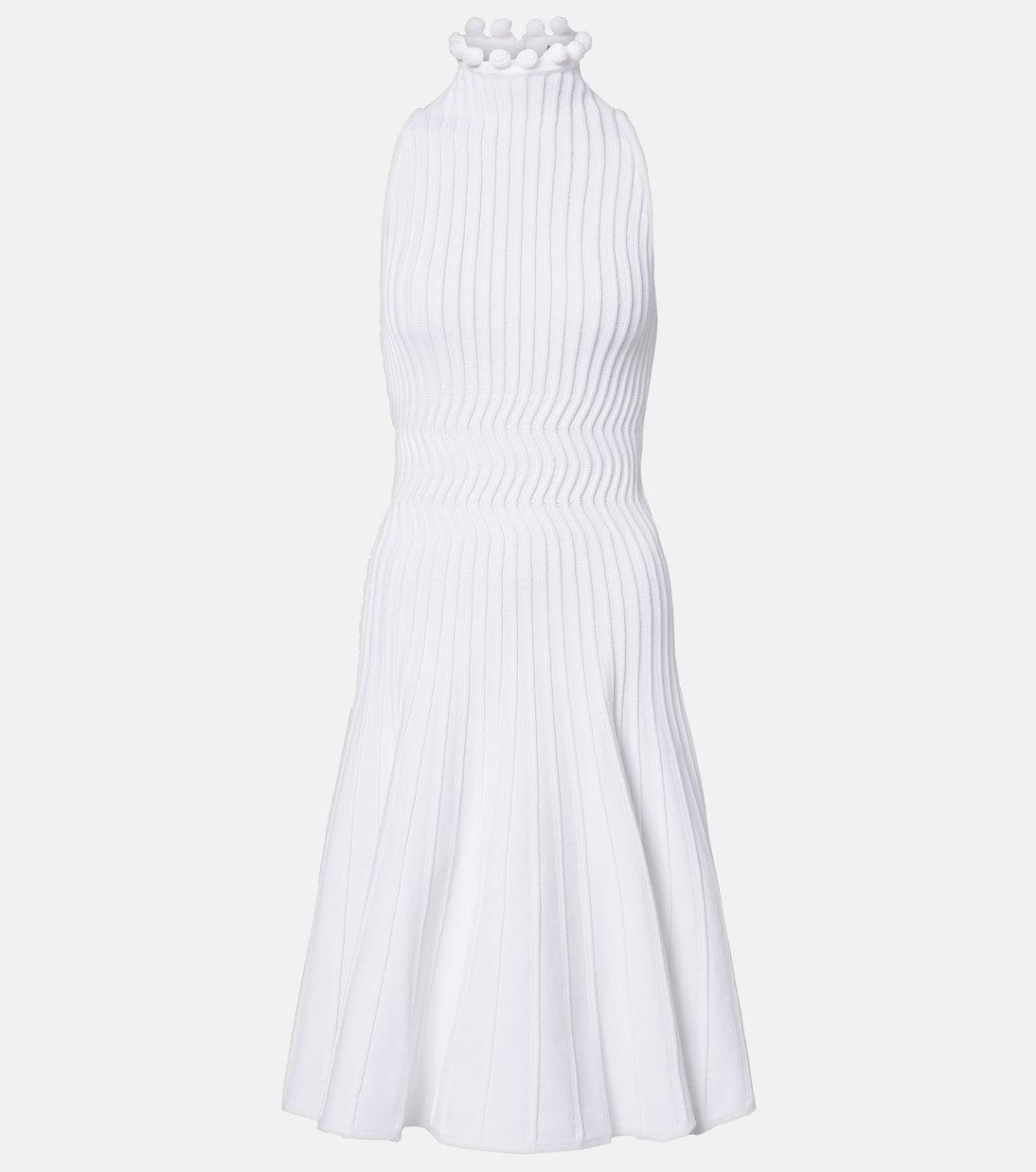 Ribbed-knit turtleneck midi dress | Alaïa