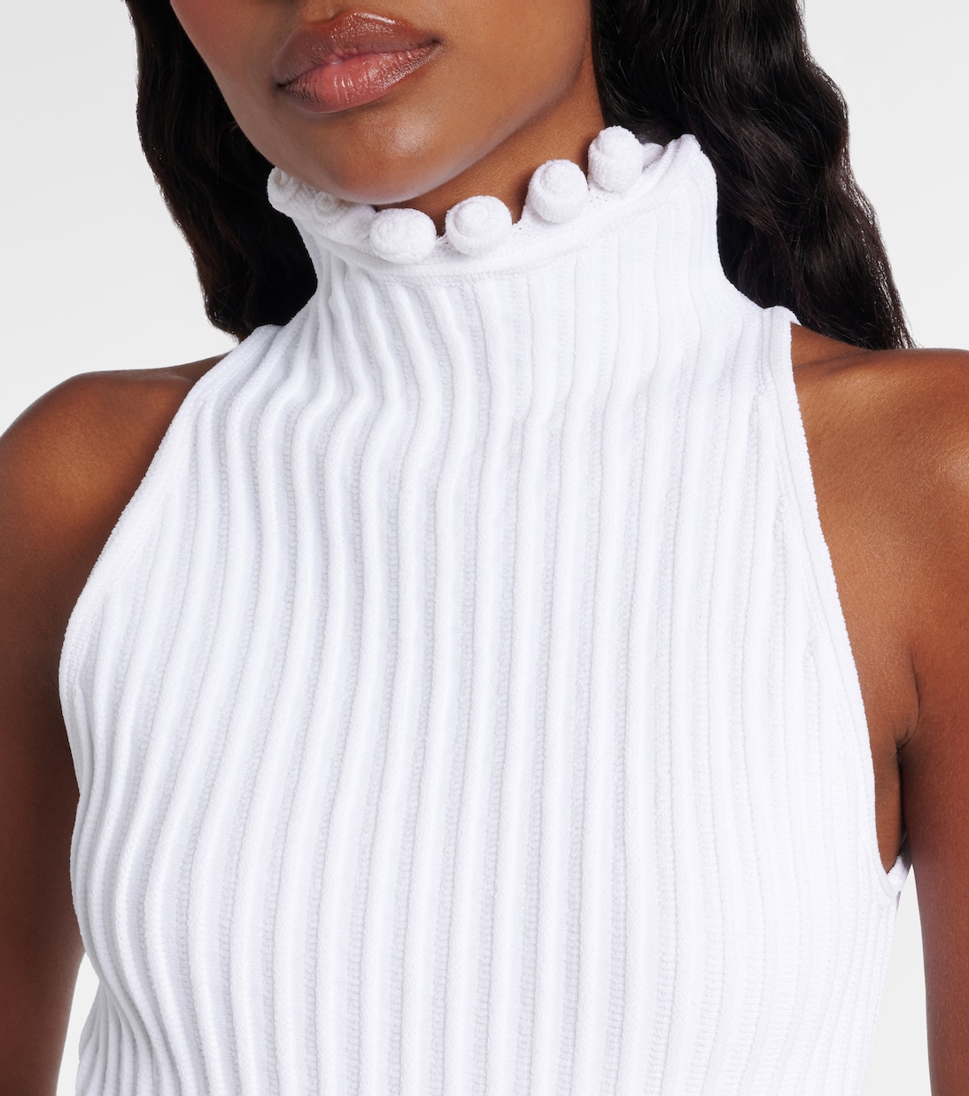 Ribbed-knit turtleneck midi dress | Alaïa