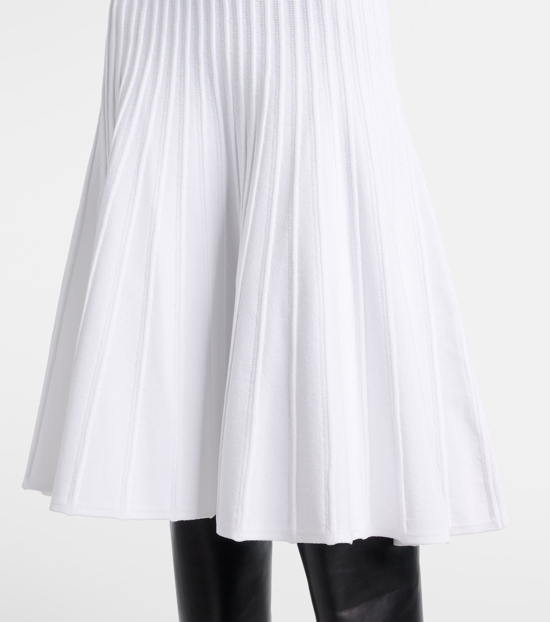 Ribbed-knit turtleneck midi dress | Alaïa