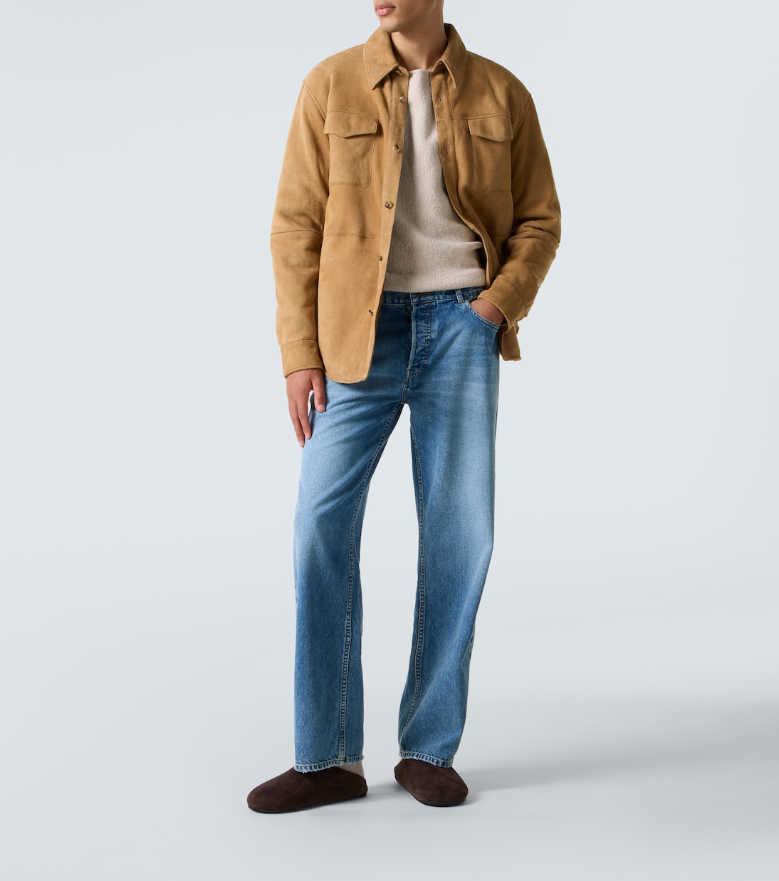 Jeans Ross a gamba larga e vita media | The Row