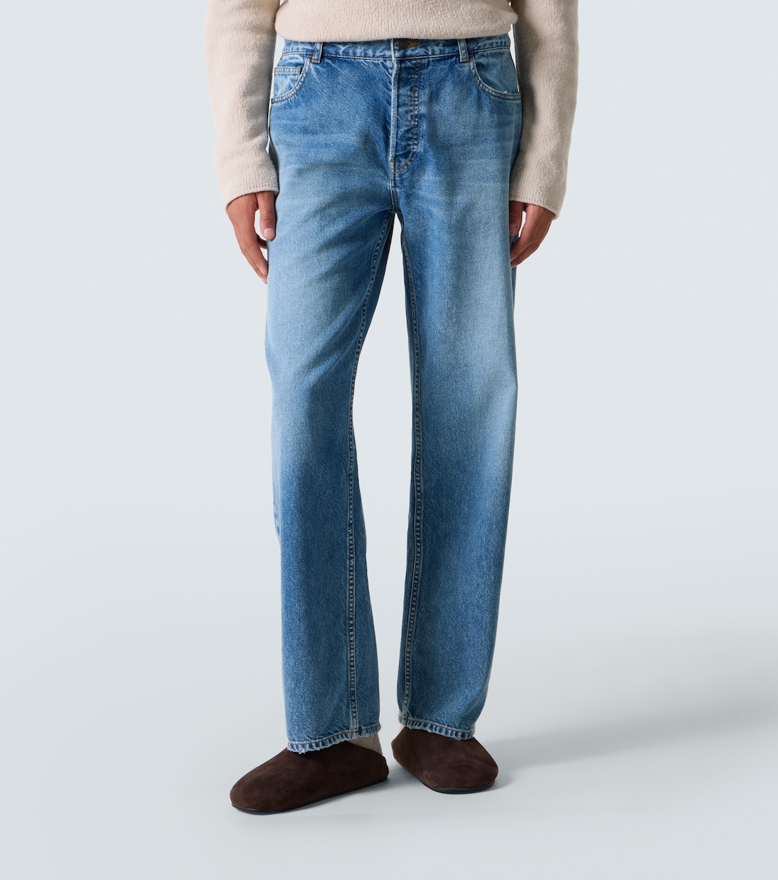 Jeans Ross a gamba larga e vita media | The Row