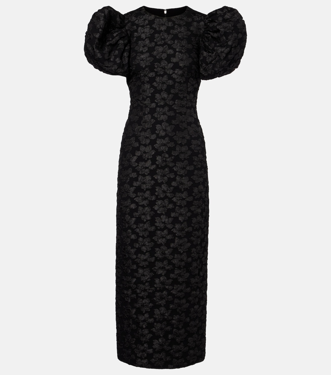 Robe midi en jacquard à fleurs | Rotate