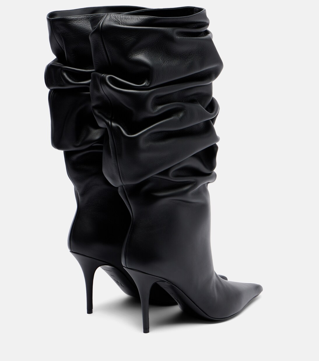 Anok 90 leather mid-calf boots | Amina Muaddi