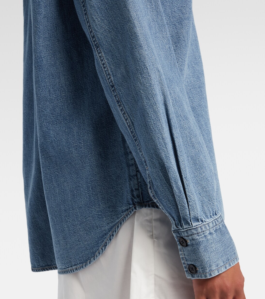 Low Collar denim shirt | Frame