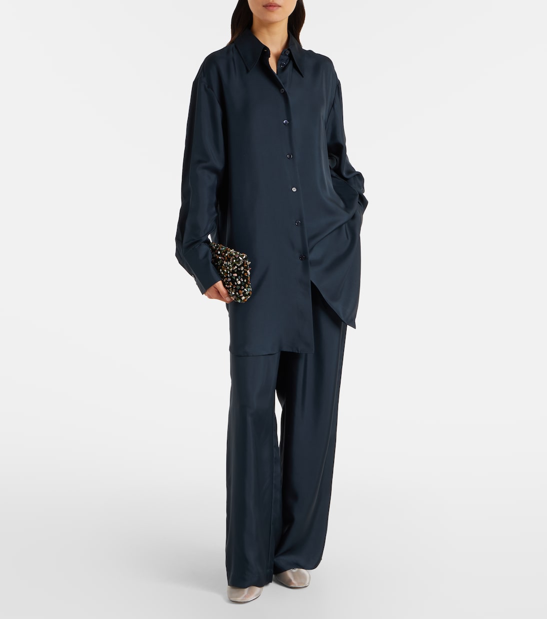 Silk palazzo pants | Róhe