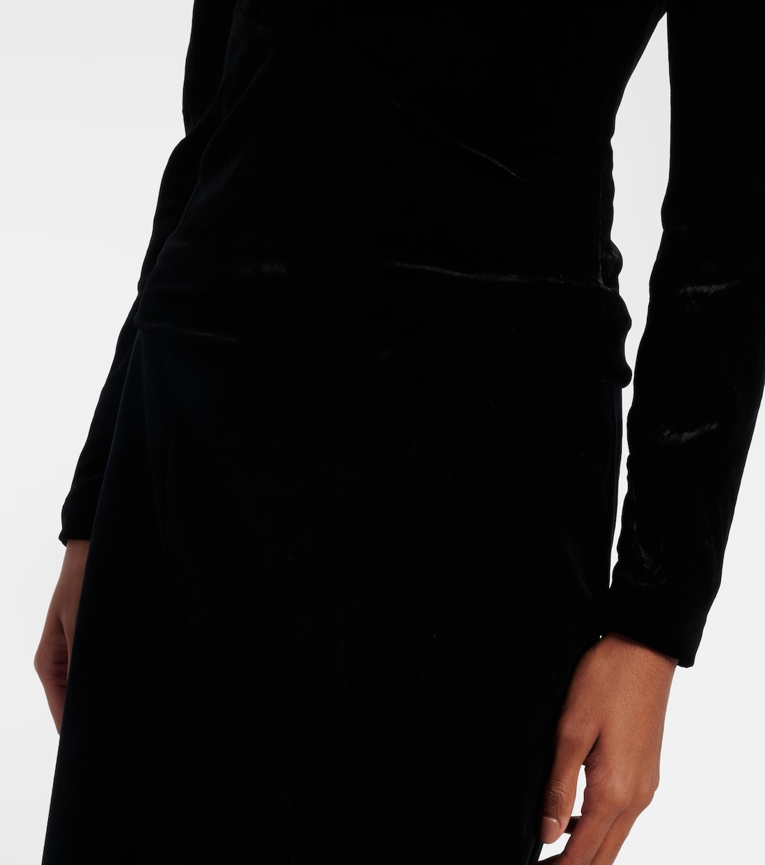 Off-shoulder velvet top | Roland Mouret