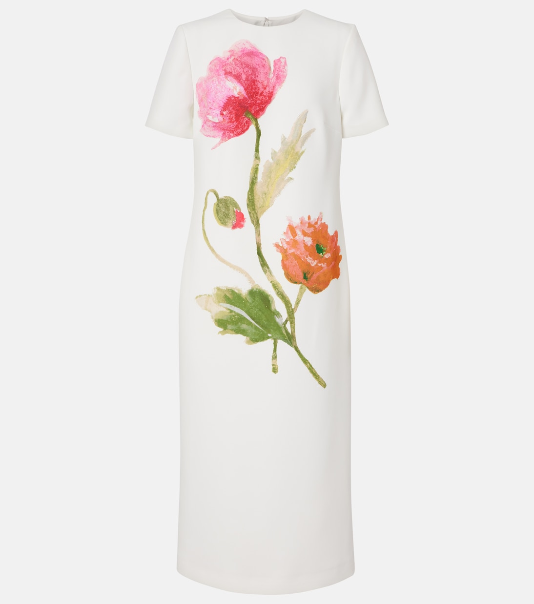 Floral crêpe midi dress | Carolina Herrera