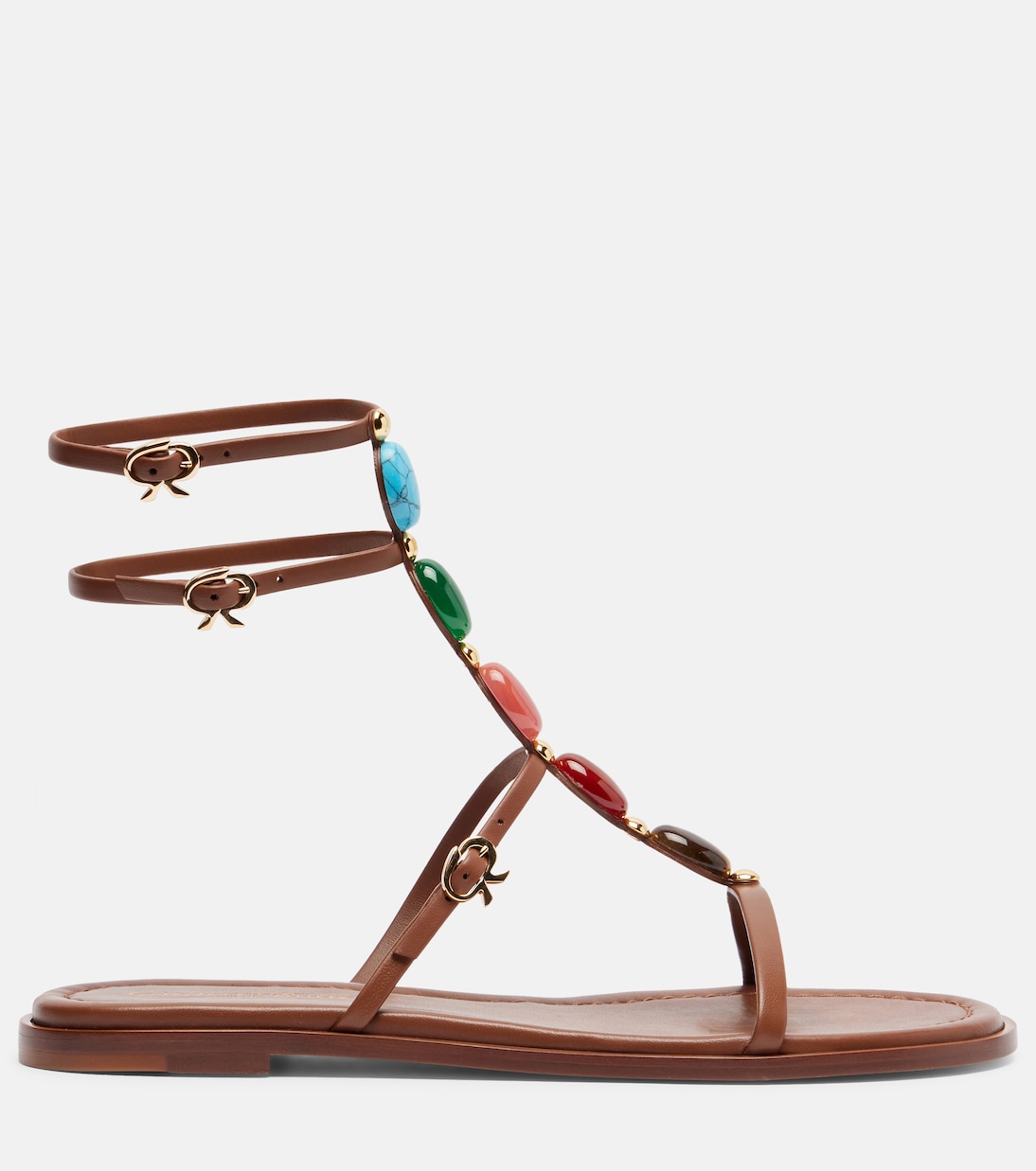 Verzierte Sandalen Shanti aus Leder | Gianvito Rossi