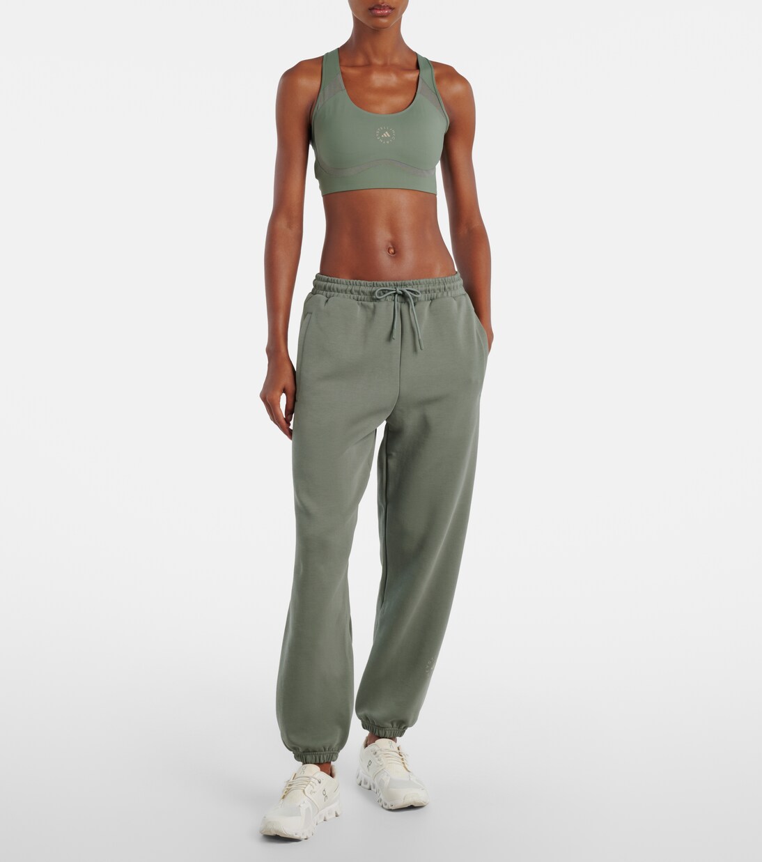 Cotton-blend fleece sweatpants | Adidas by Stella McCartney