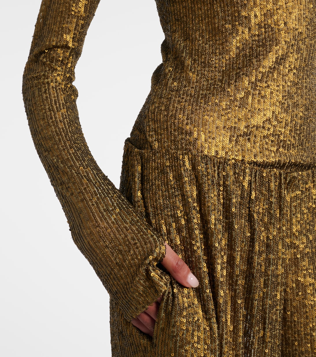 Sequined turtleneck top | Norma Kamali
