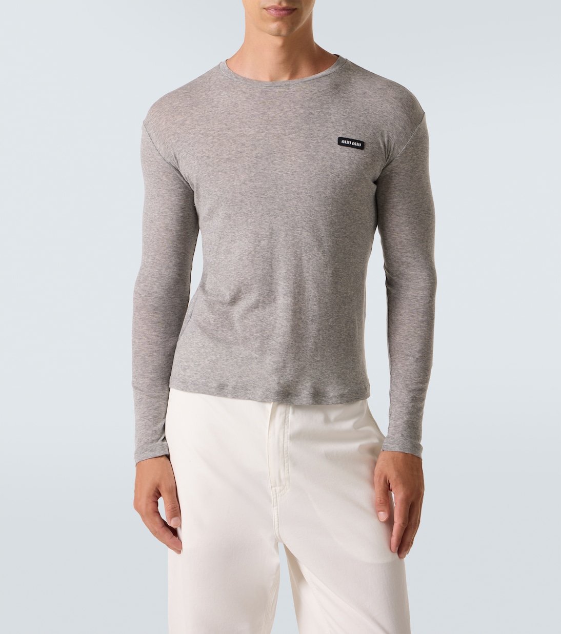 Logo cotton jersey T-shirt | Miu Miu