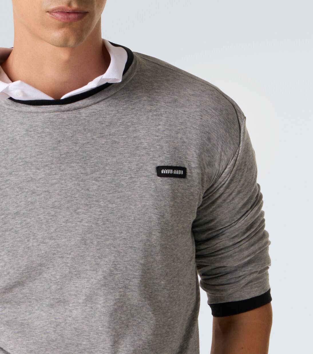 Logo cotton jersey T-shirt | Miu Miu
