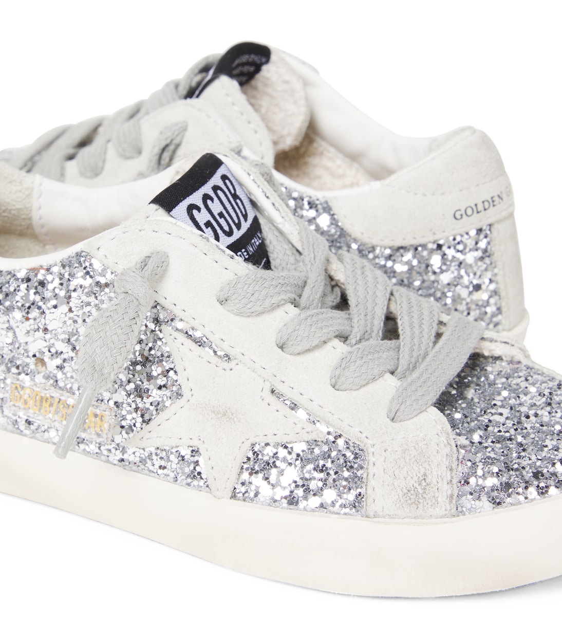 Super Star glitter suede-trimmed sneakers | Golden Goose Kids
