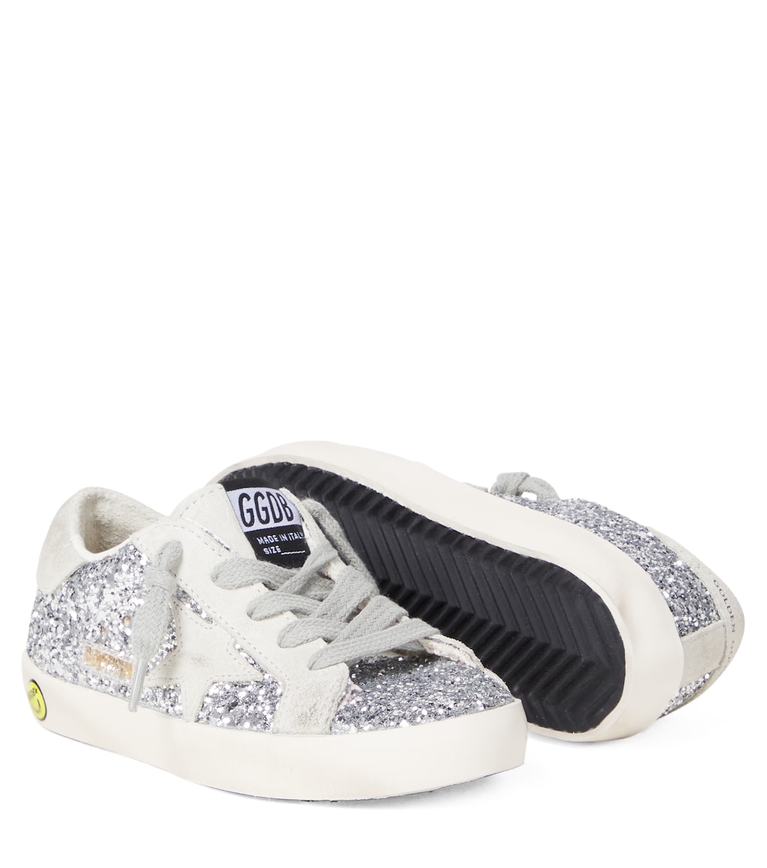 Super Star glitter suede-trimmed sneakers | Golden Goose Kids