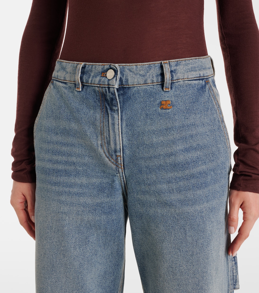 Logo wide-leg jeans | Courrèges