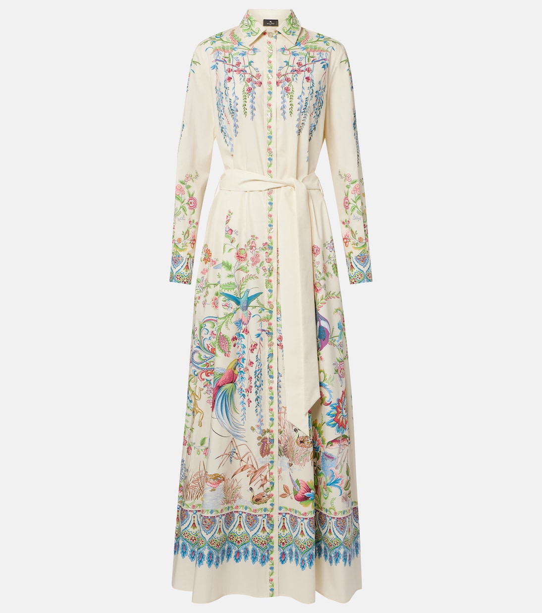 Belted printed cotton shirt dress | Etro