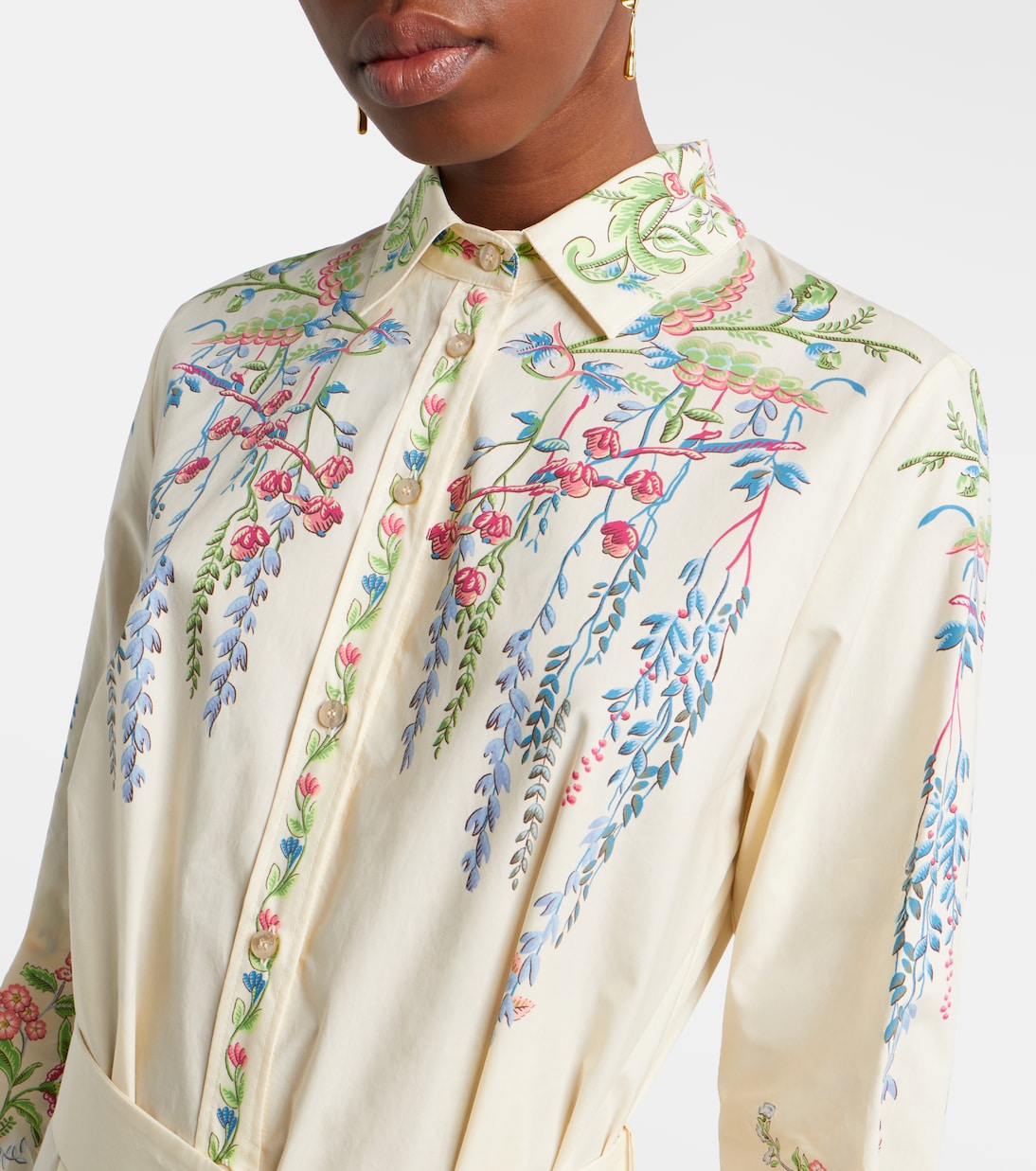 Belted printed cotton shirt dress | Etro
