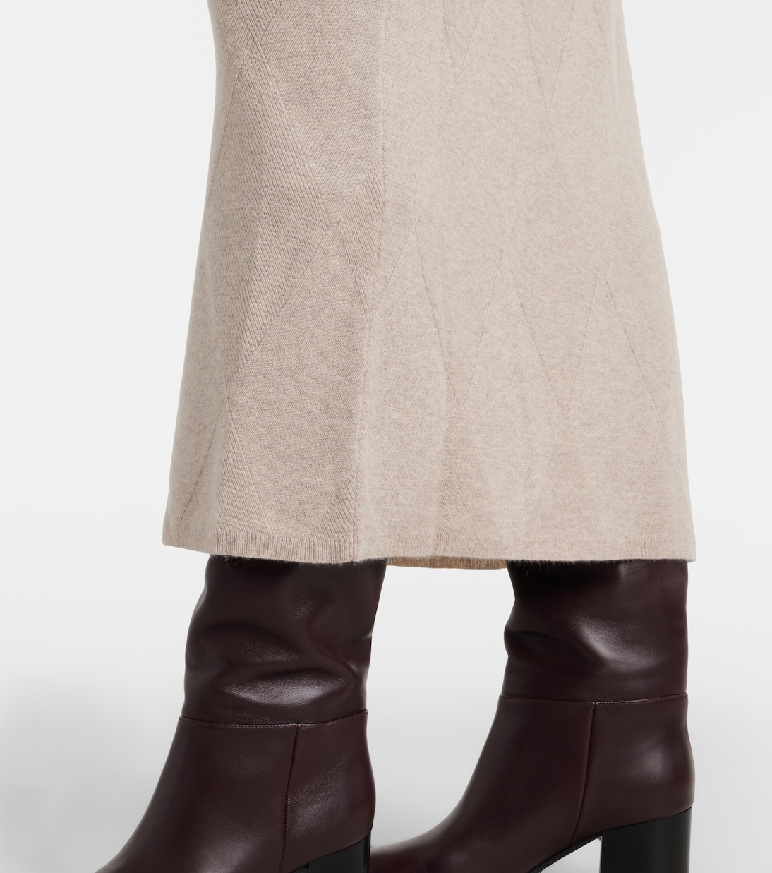 Salubre argyle cashmere midi skirt | Max Mara
