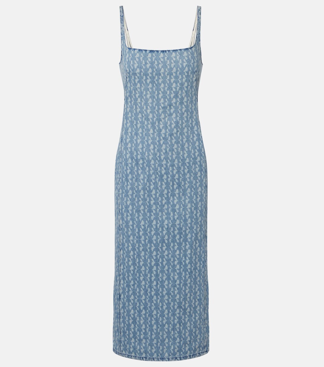 Printed denim midi dress | Dries Van Noten