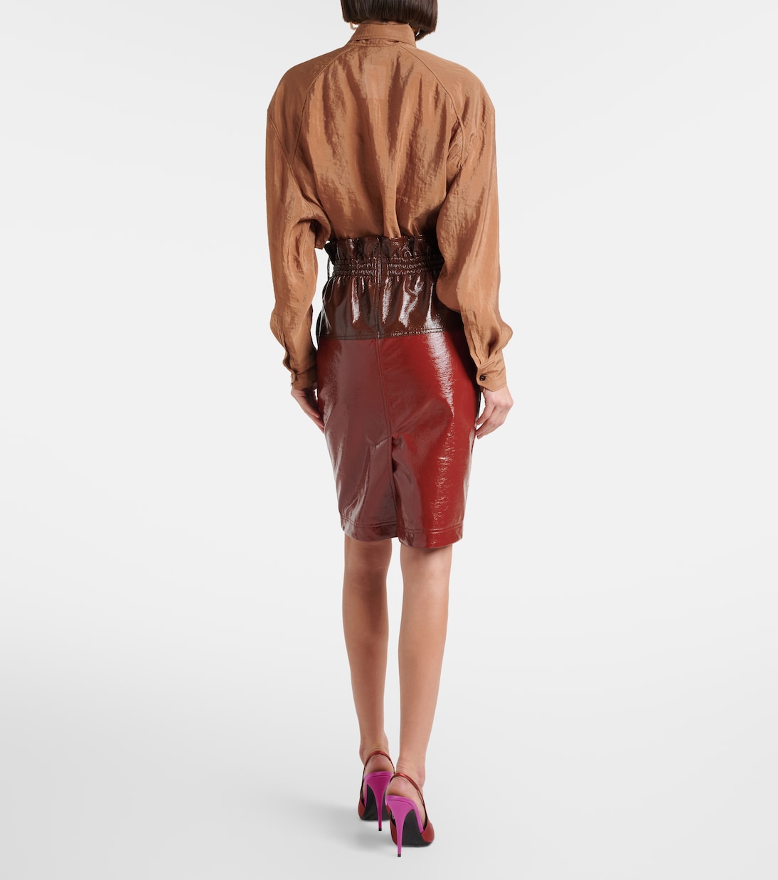 Jupe crayon en coton | Saint Laurent