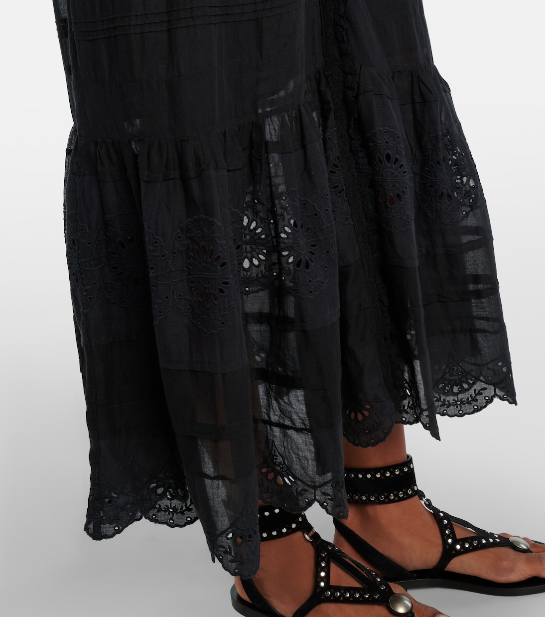 Midikleid Daniva aus Baumwolle mit Spitze | Marant Etoile