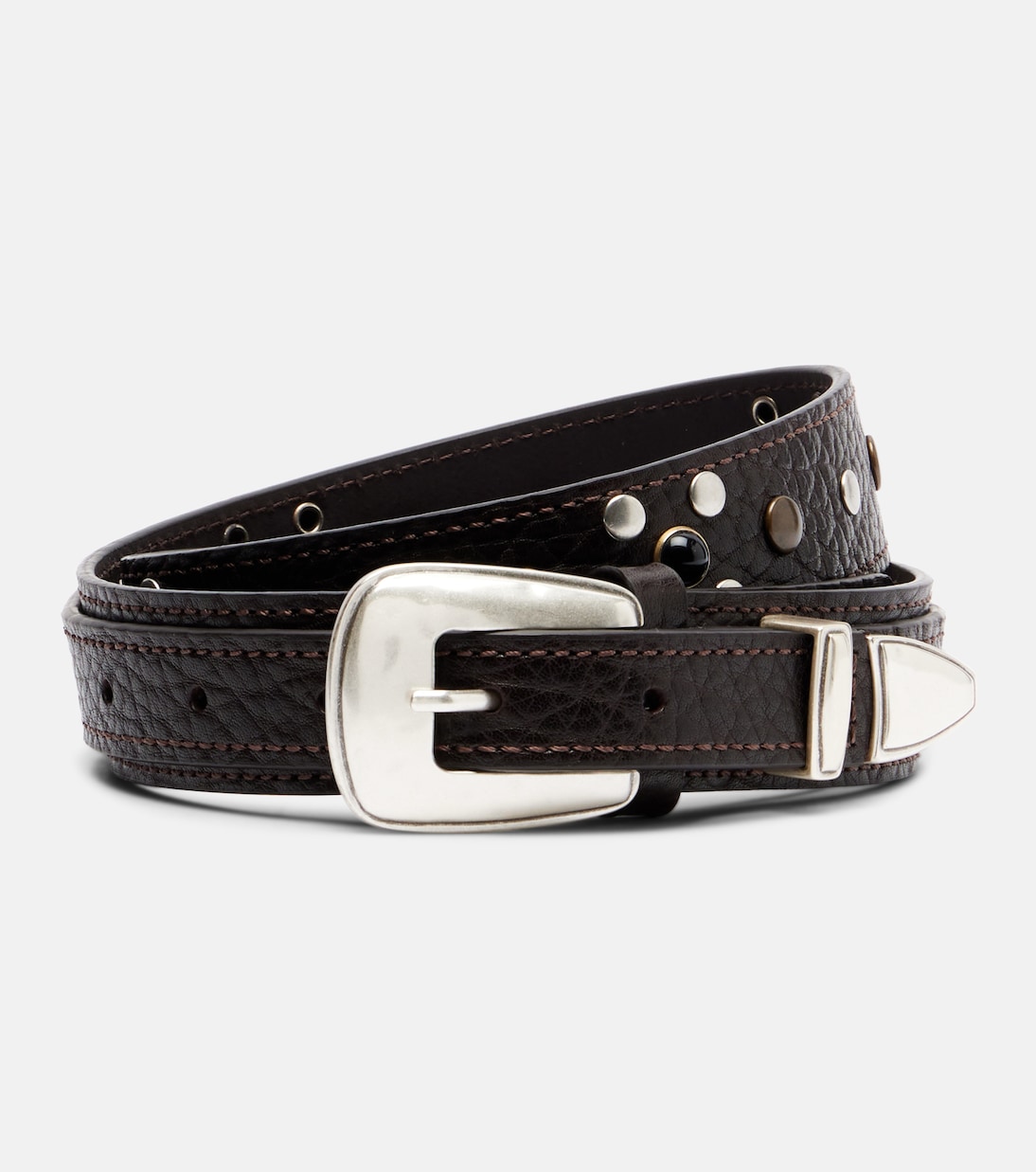 Studded leather belt | Lemaire