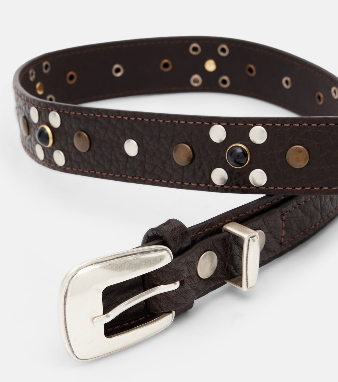 Studded leather belt | Lemaire