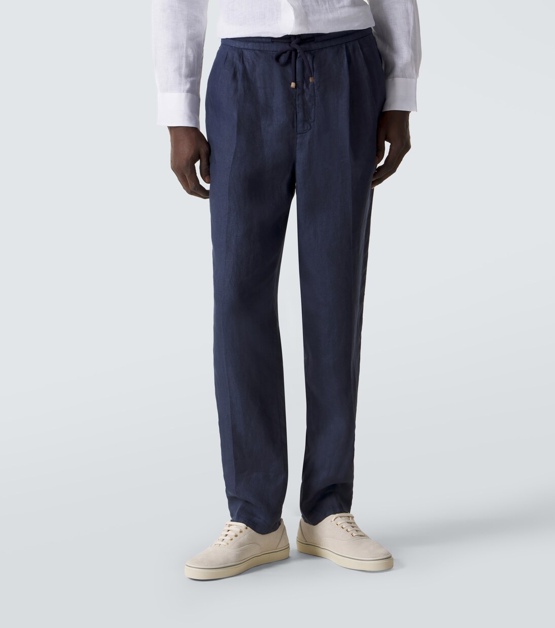 Linen gabardine tapered pants | Brunello Cucinelli