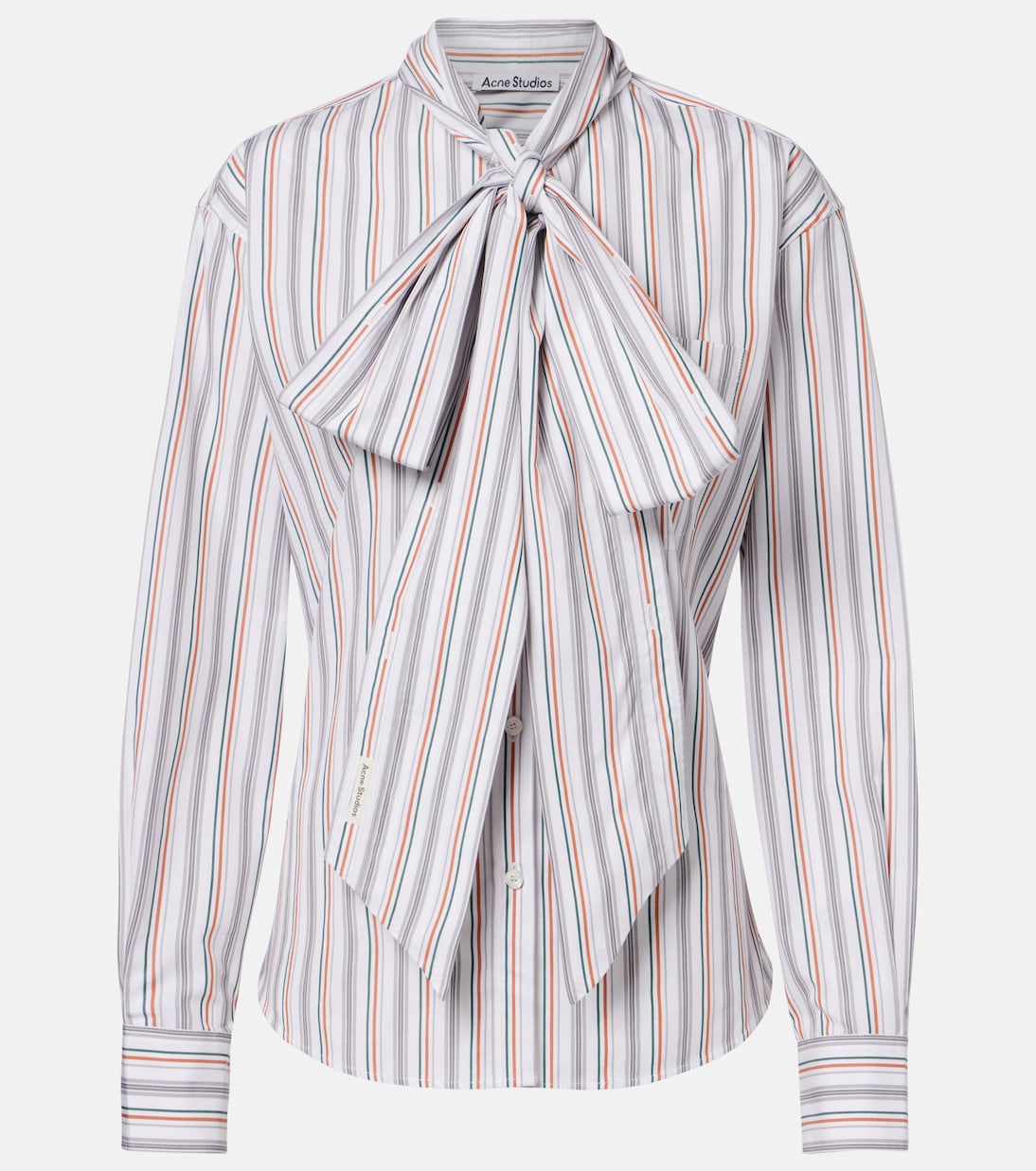 Bow-detail striped cotton shirt | Acne Studios