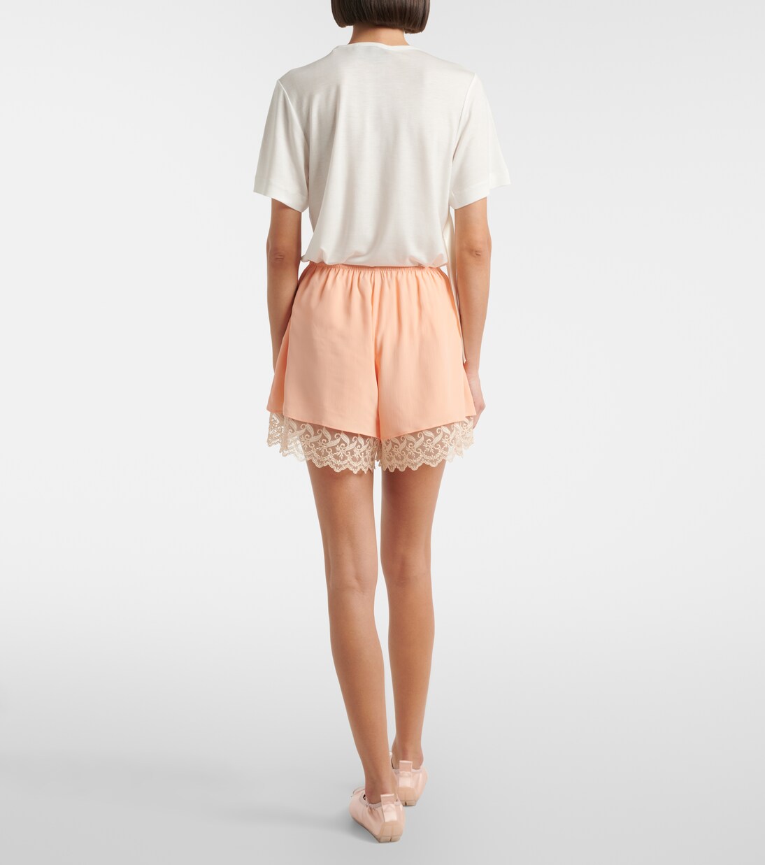 Shorts aus Satin mit Spitze | Simone Rocha